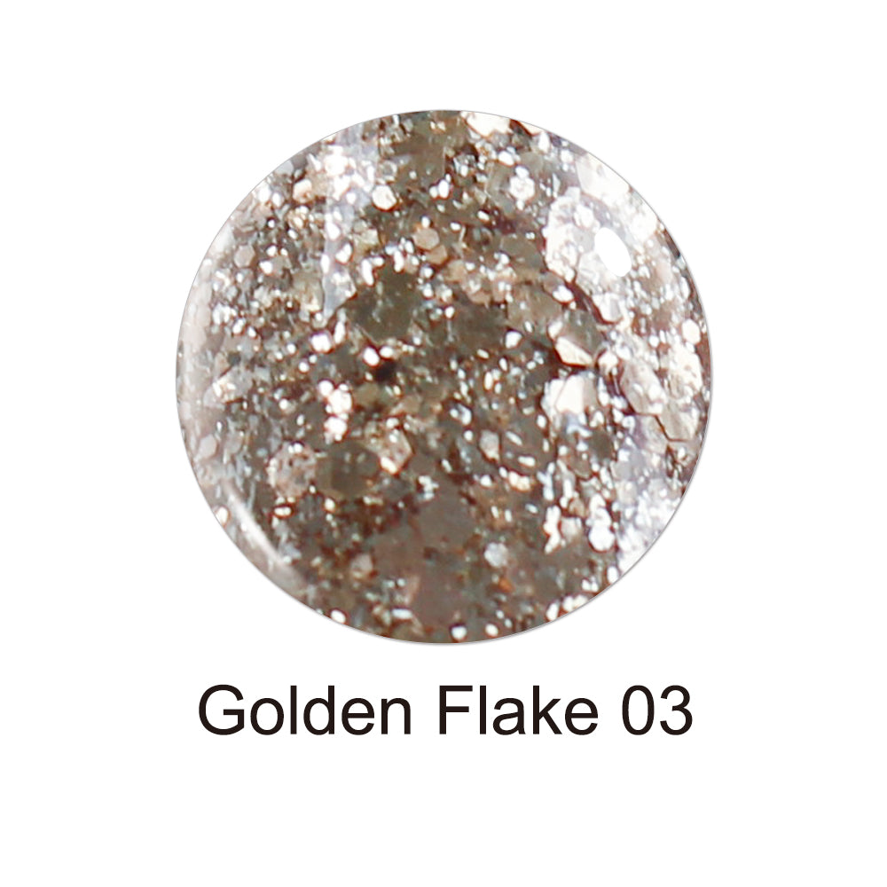 Golden Flake Glazed Gel Polish 03