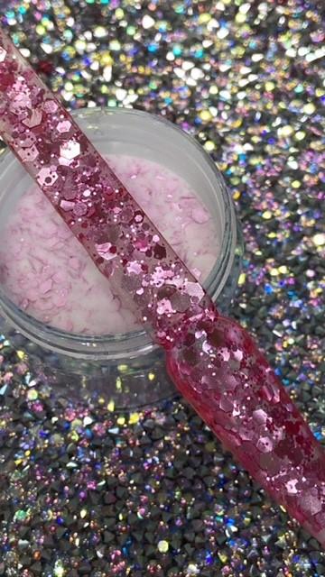 Glazed Pre Mixed Glitter Acrylic Candy Moon