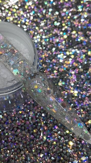 Glazed Pre Mixed Glitter Acrylic Full Moon