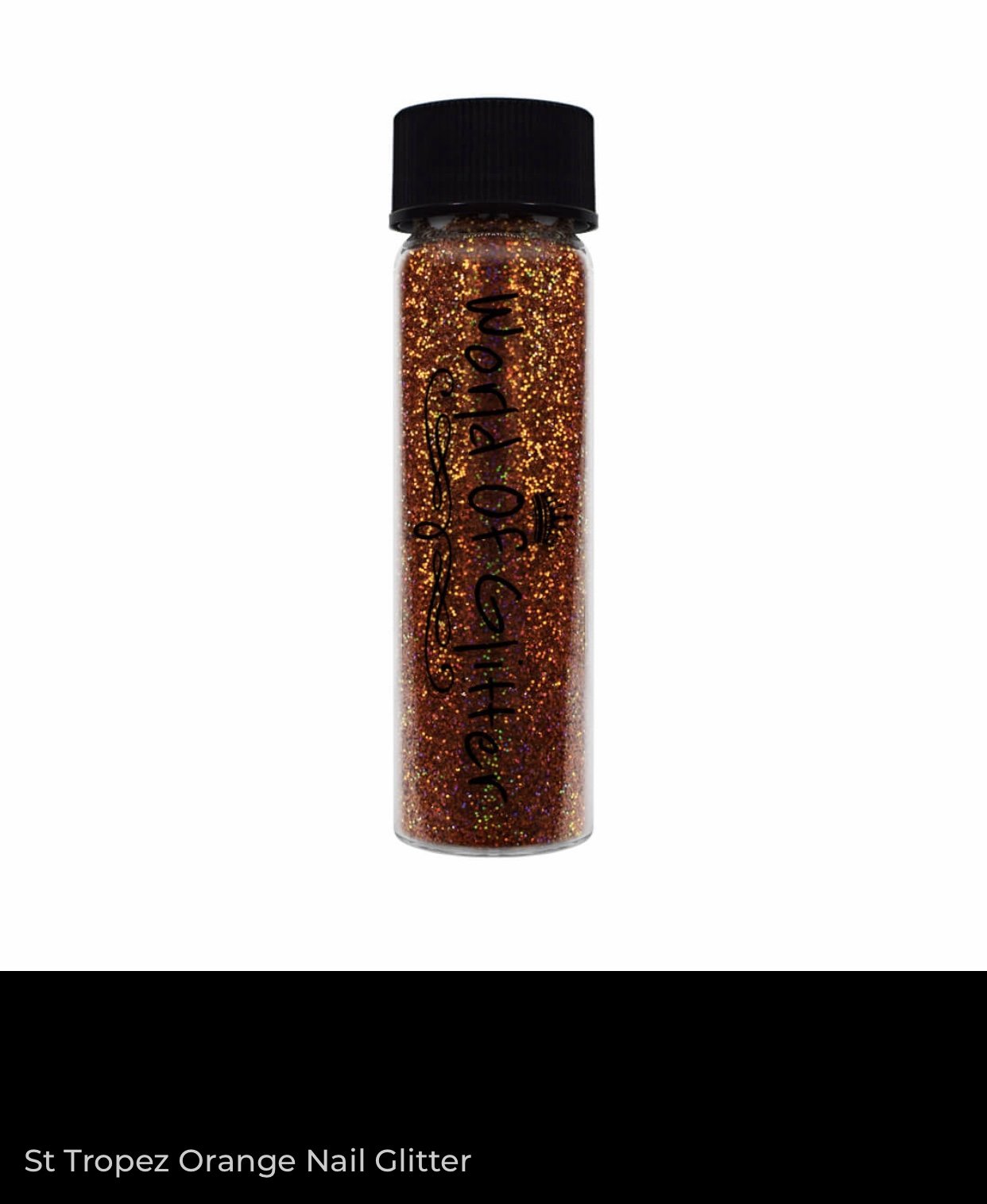 St Tropez Orange Nail Glitter