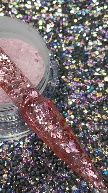 Glazed Pre Mixed Glitter Acrylic Trixie Bell