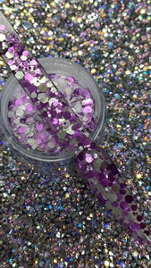 Glazed Pre Mixed Glitter Acrylic Twilight