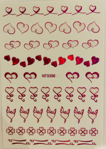 Pink Hearts Stickers