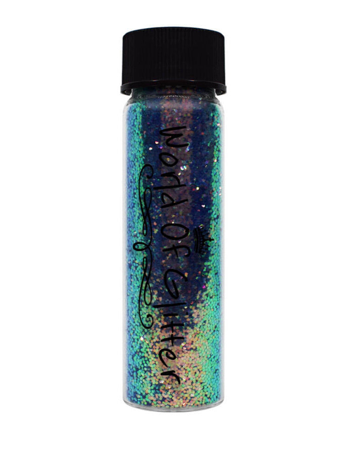 Antigua Blue Nail Iridescent Glitter