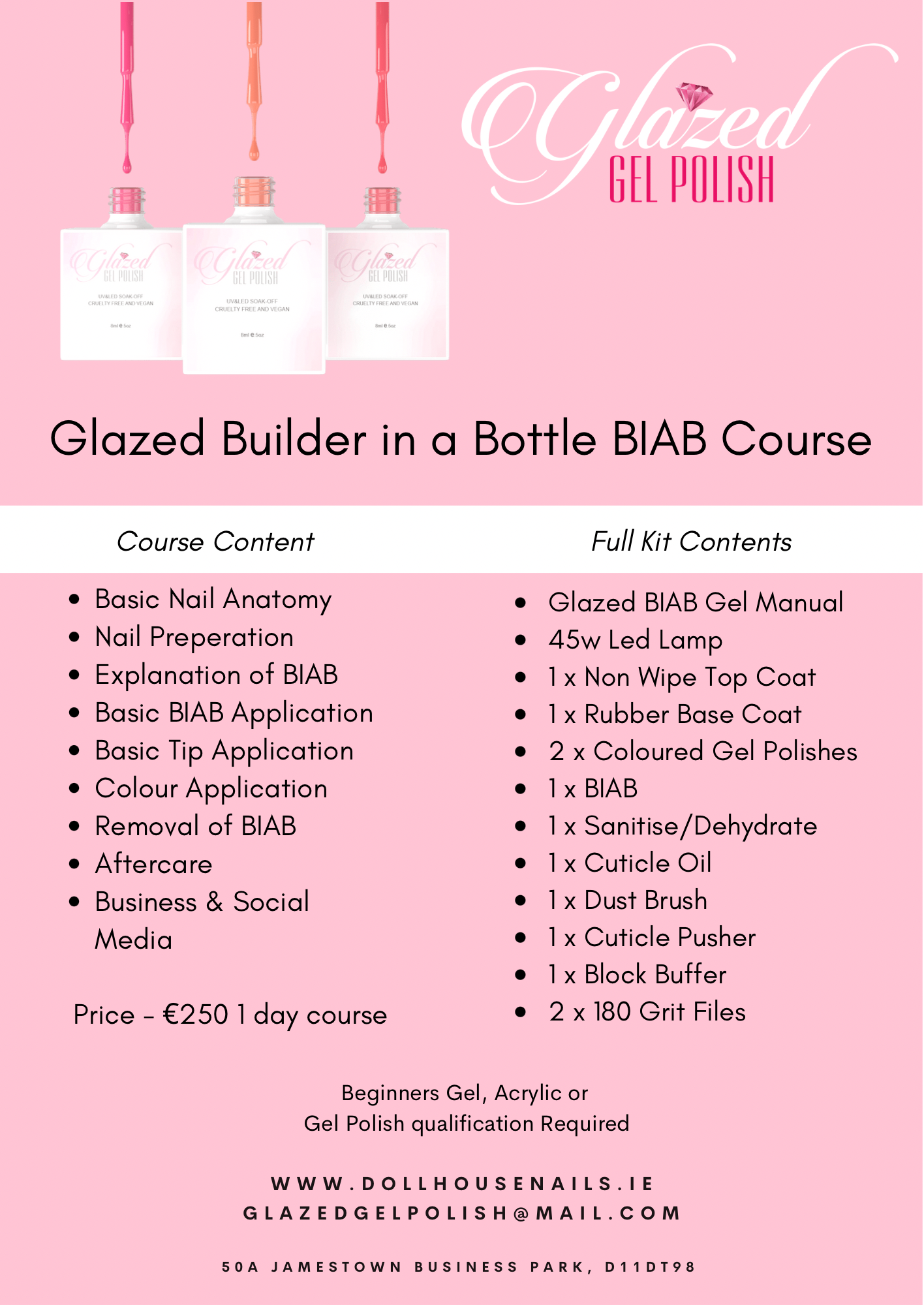 NEW Glazed Builder In A Bottle Course BIAB