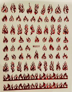 Red Flames Stickers