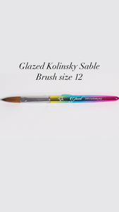 Glazed Acrylic Pure Kolinsky Sable Brush Size 12