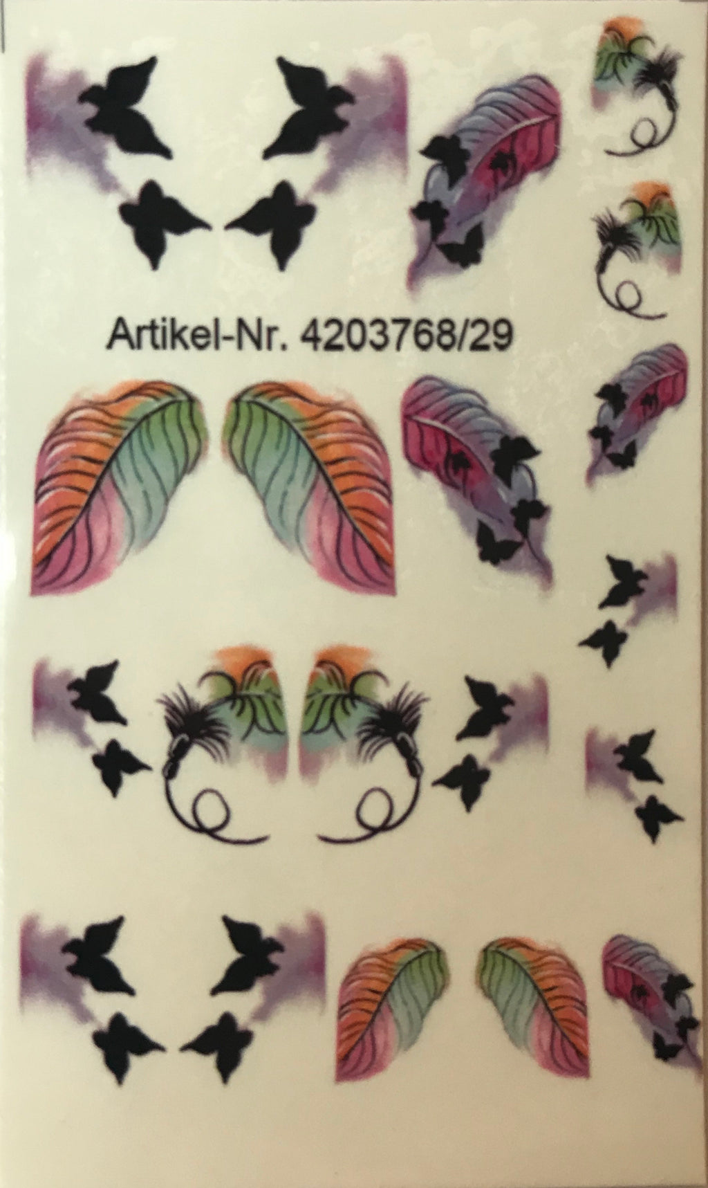 Butterfly/Feathers Stickers