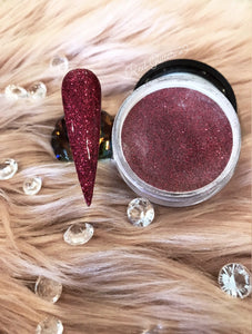 Glazed Red Glitter Acrylic Powder no.29 28g